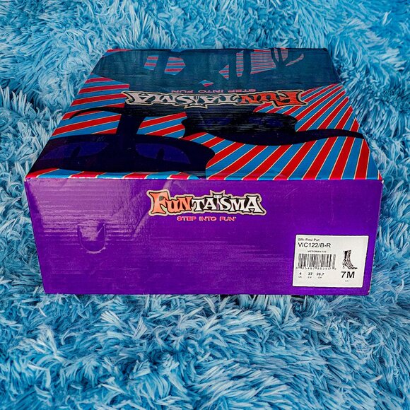 Funtasma Victorian 122 Red Polka Dot Fashion Boot - Picture 10 of 11